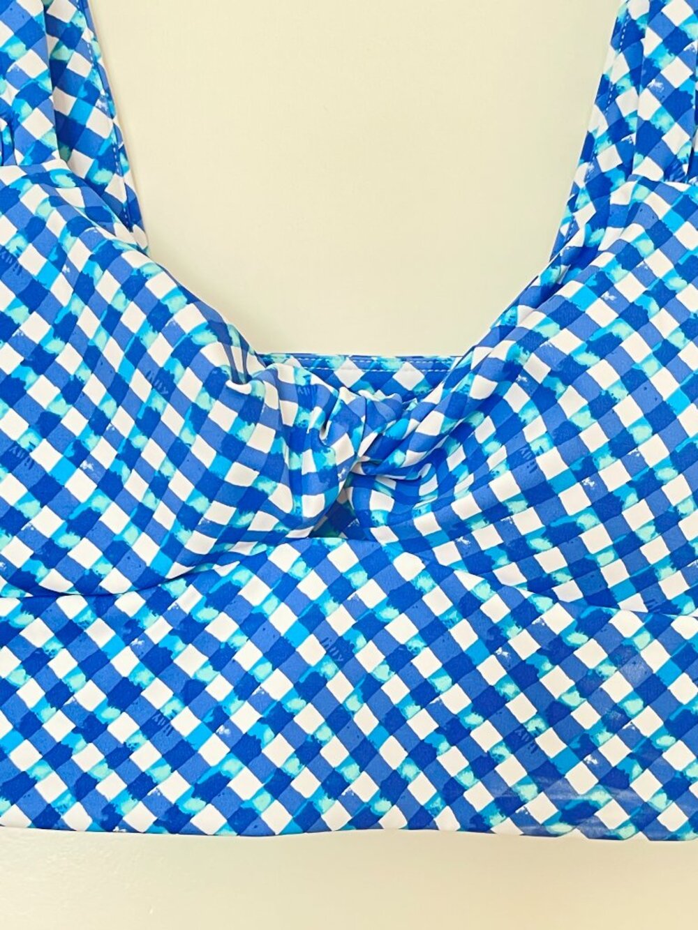 Lilly Pulitzer Luxletic Sports Bra Top Calusa Boca Blue Double Checking Medium - Picture 4 of 13